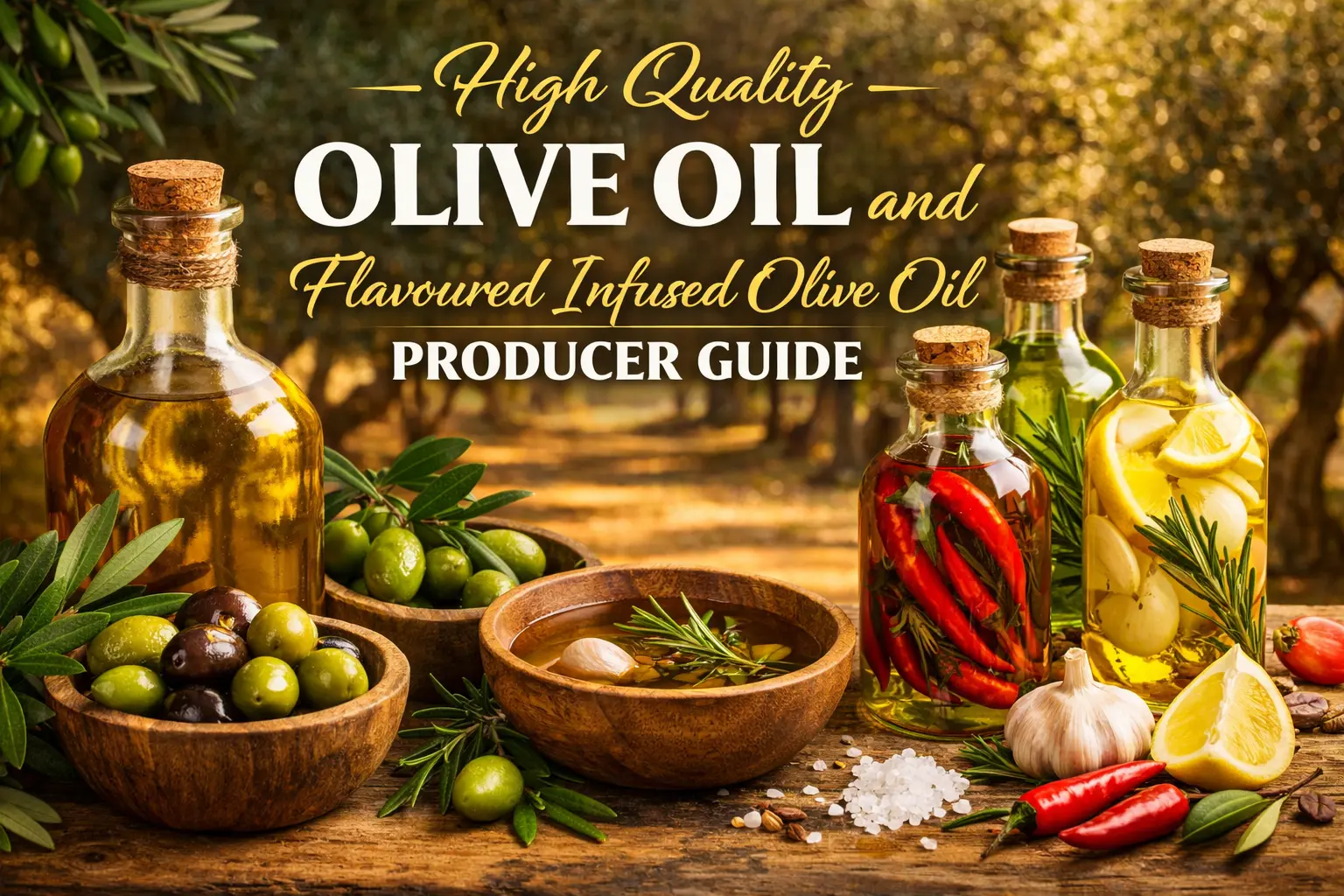 High Quality Olive Oil and Flavoured Infused Olive Oil Producer Guide